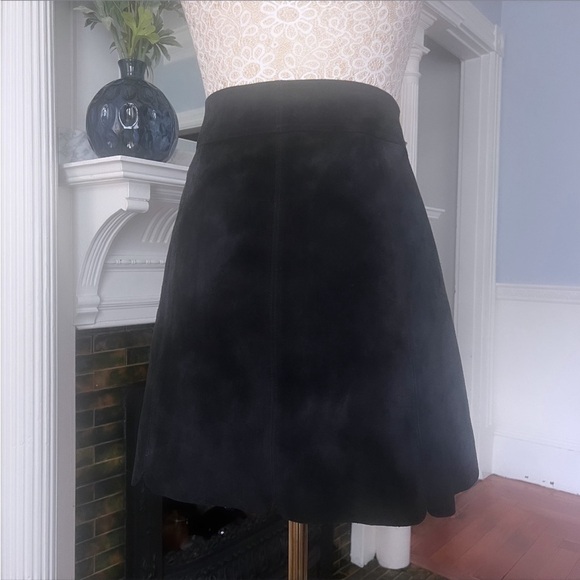 ISABEL MARANT ETOILE Anna Black Suede Silver Button Snap Mini Skirt Size‎ Large - Picture 8 of 15